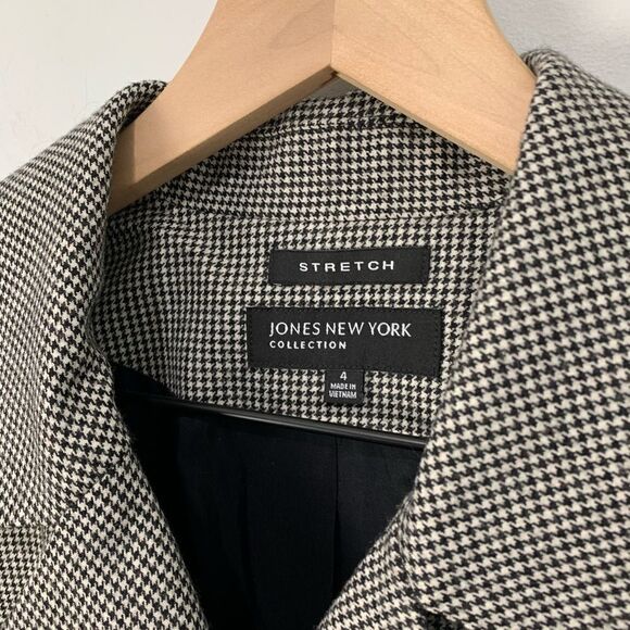Jones New York Collection Blk/Wht Pattern Blazer - Picture 3 of 9